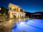 Villa and pool at night Villa and pool at night